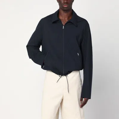 Prada Blue Wool Jacket With Zip