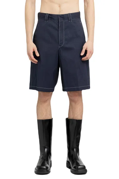 Prada Bluecalc Short Pants For Men (ss23) In Bluecalce