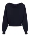 Prada Cotton Sweater In Blue