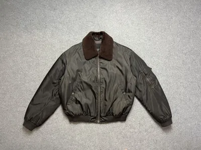 Pre-owned Prada Bomber Fly Jacket In Green