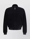 Prada Bomber Jacket Suede Buttoned Pockets