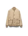Prada Bomberjacke Aus Lammfell In Neutral