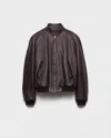 Prada Raglan-sleeve Flap-pocket Bomber Jacket In Black