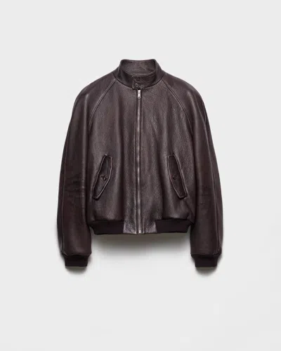 PRADA BOMBERJACKE AUS LEDER