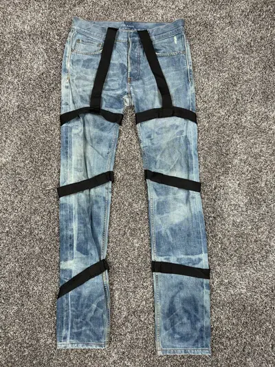 Pre-owned Prada Bondage Denim Jeans In Blue