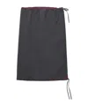 Prada Bonded Hopsack Midi-skirt With Devoré Effect In Blue
