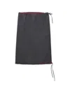 Prada Bonded Hopsack Midi-skirt With Devoré-effect In Gray