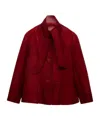 Prada Bonded Suede Jacket In Red