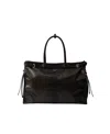 Prada Chocolate Leather Large Shopping Bag In Red