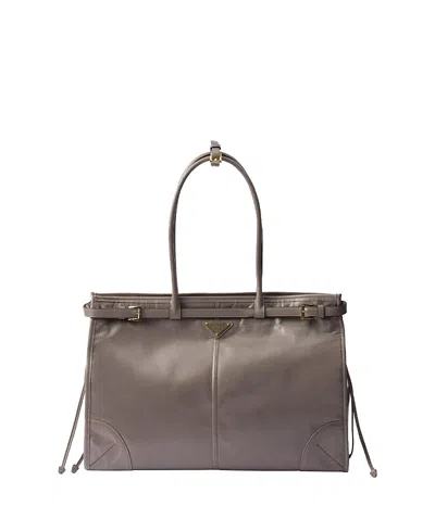 PRADA BONNIE EXTRA LARGE CONVERTIBLE LEATHER SHOULDER HANDBAG