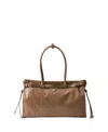 Prada Large Enamel Triangle Logo Belted Handbag