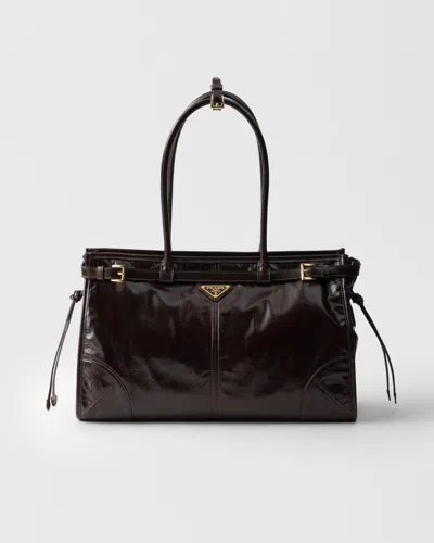 PRADA PRADA BONNIE GROSSE HANDTASCHE AUS LEDER