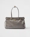Prada Shoulder Bags With Adjustable Strap And Double Handles In Gray