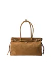 Prada Womens Brown Bonnie Large Suede Handbag In Brown