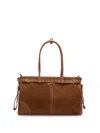 Prada Bonnie` Large Suede Handbag In Brown