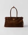 Prada Medium Bonnie Tote Bag In Brown