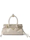 Prada Bonnie Leather Mini Hand Bags In White