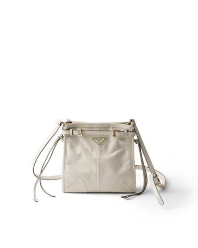 Prada Bonnie Mini-schultertasche Aus Leder In White