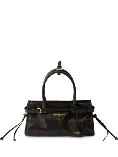 Prada Bonnie Leather Mini-bag In Black