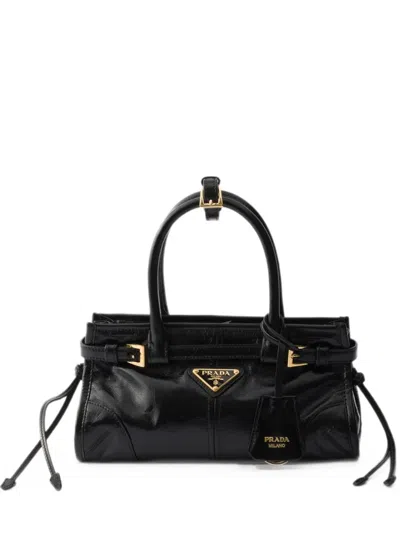 Prada Bonnie Leather Mini-bag In Black