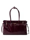 Prada Bonnie Leather Tote Bag In Brown