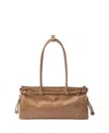 Prada Womens Powder Brand-plaque Medium Leather Shoulder Bag