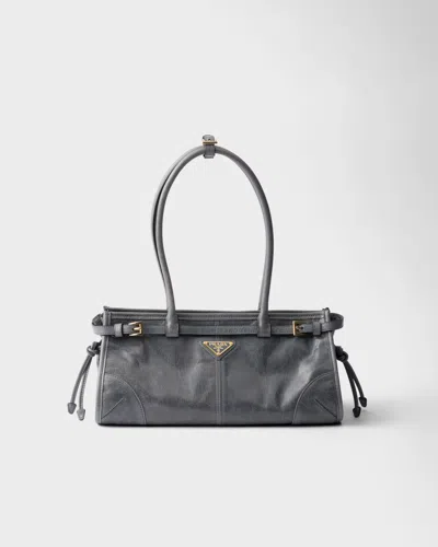 Prada Bonnie Mittelgrosse Handtasche Aus Leder In Air Force Blue