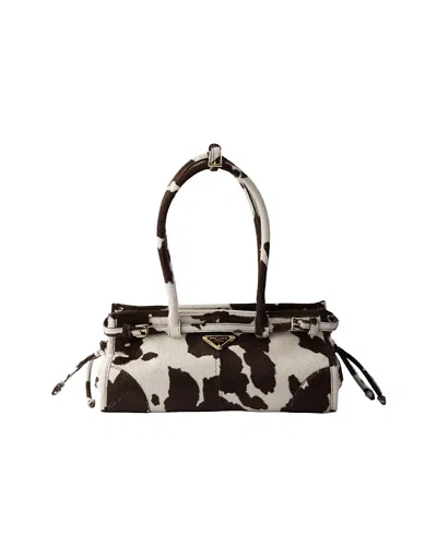 PRADA BONNIE MEDIUM PRINTED LEATHER HANDBAG