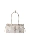 Prada White Bonnie Medium Shoulder Bag In White