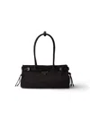 Prada Bonnie Medium Handtasche Aus Wildleder In Blue