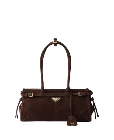 PRADA BONNIE MEDIUM SUEDE HANDBAG
