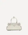 Prada Bonnie Leather Mini Hand Bags In White