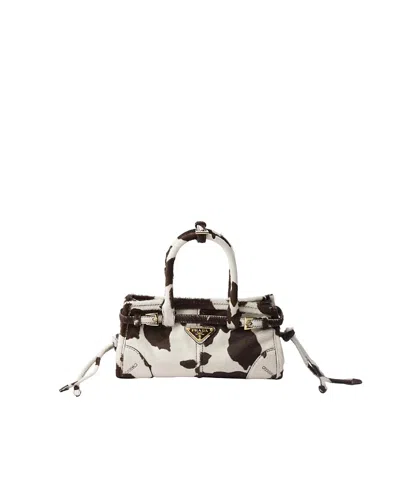 PRADA BONNIE MINI PRINTED LEATHER HANDBAG