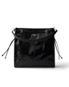 Prada Shoulder Bag Top Handle Smooth Finish In Black
