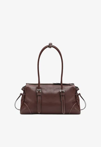 Prada Bonnie Tote Bag In Brown