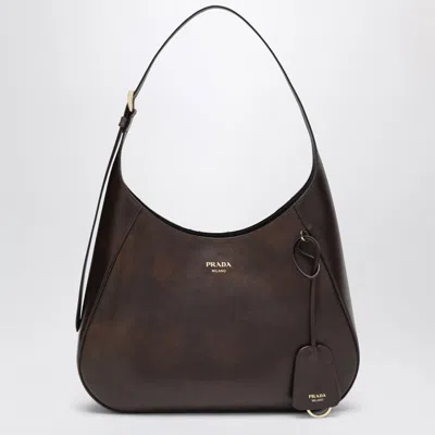 Prada Boogie Medium Leather Hobo Bag In Purple