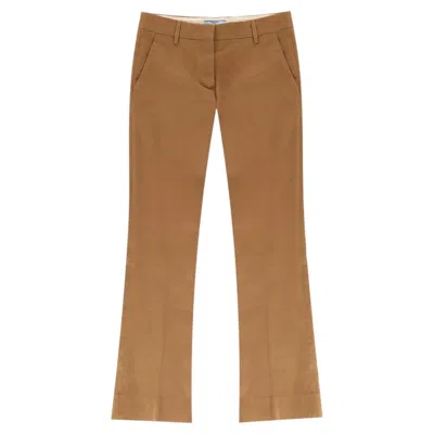 Pre-owned Prada Bootcut Flared Trousers In Brown