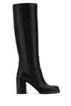 Prada Women's Leather Boots In Black