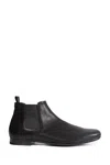 Prada Black Leather Ankle Boots In Black