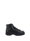 Prada Logo Leather Ankle Boots Boots And Ankle Boots Black In Black