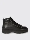 Prada Logo Plaque-detailing Boots In Black