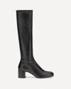 Prada Leather Knee High Boots With Block Heel In Multi