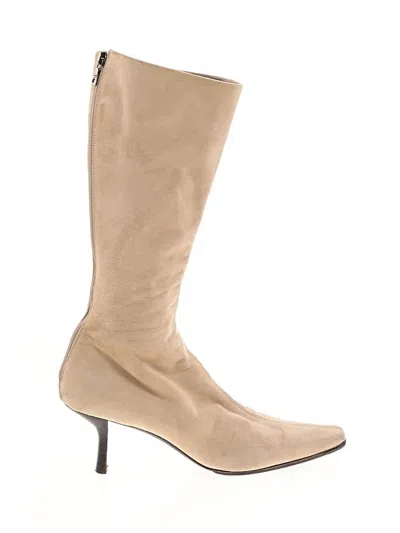 Pre-owned Prada Boots In Tan