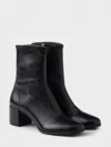 Prada Stretch Nappa Leather Booties In Black