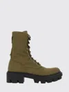 Prada Canvas Ankle Boots Chunky Sole Eyelets In Multi