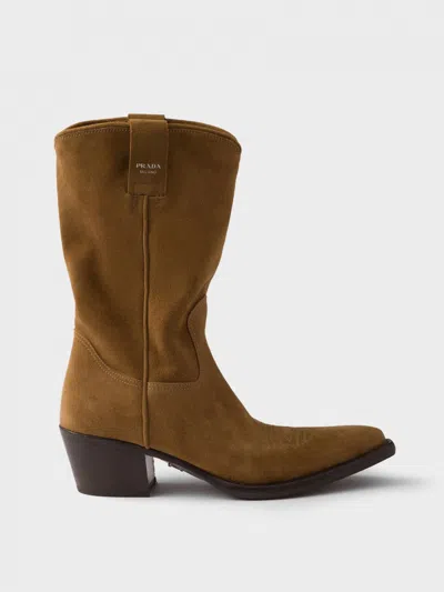 Prada Boots Woman Tobacco