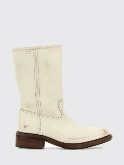 Prada Boots Woman In White