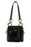 Prada Borsa A Mano  Dangle Mini In Pelle Nera Donna