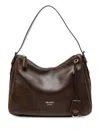 Prada Zippered Shoulder Bag In Brown