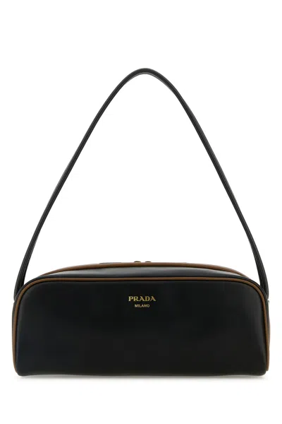 PRADA BORSA A SPALLA IN PELLE NERA  DONNA